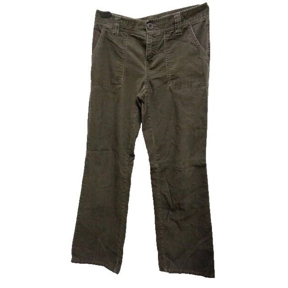 Eddie Bauer Corduroy Pants High Rise Truly Straight Cotton Brown Women Petite 12 - Picture 1 of 11